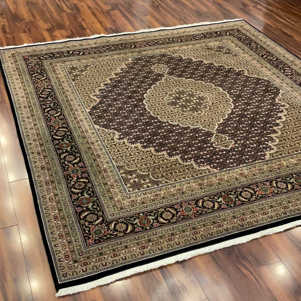 KAOUD RUGS 8X8.3 SQUARE BLACK TABRIZ-M AREA RUG