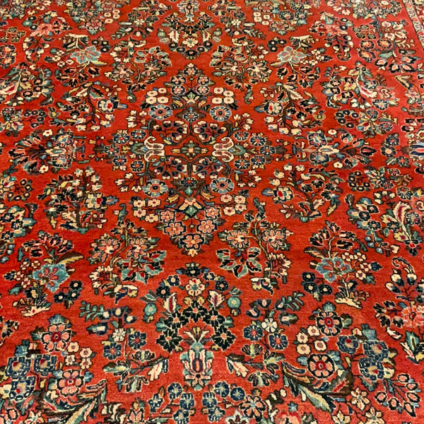 KAOUD RUGS 9X12 RECTANGLE RED SAROUK AREA RUG