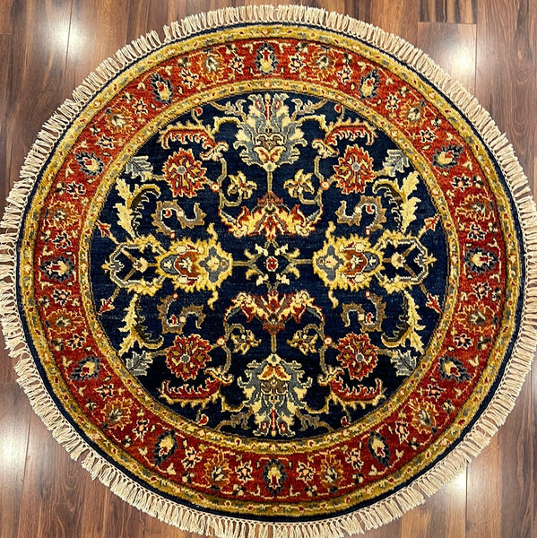 KAOUD RUGS 3.10X3.10 ROUND NAVY ANT. MAHAL AREA RUG