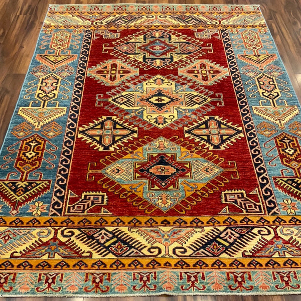 KAOUD RUGS 5.10X8.8 RECTANGLE RED ANT. SHIRAZ-S AREA RUG