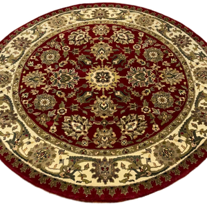 KAOUD RUGS 5X5 SQUARE BURGUNDY ANT. MAHAL AREA RUG