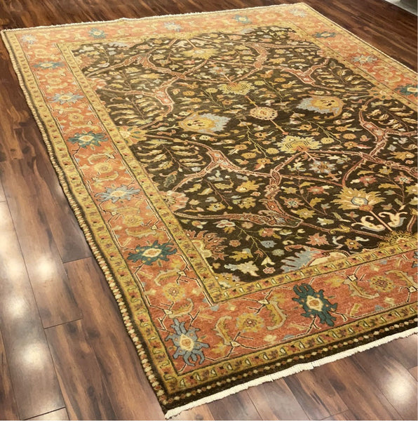 KAOUD RUGS 8'6" X 11'8" RECTANGLE BROWN ANT. MAHAL AREA RUG