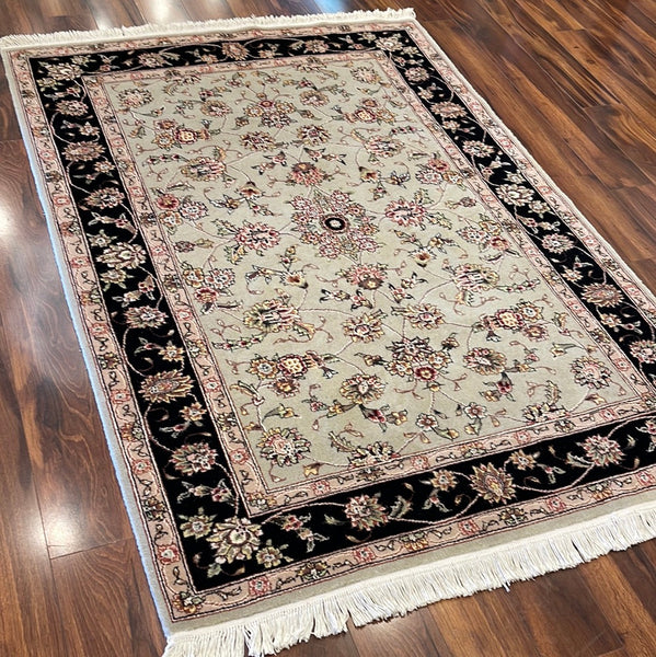 KAOUD RUGS 4X6 RECTANGLE LIGHT GREEN TABRIZ AREA RUG