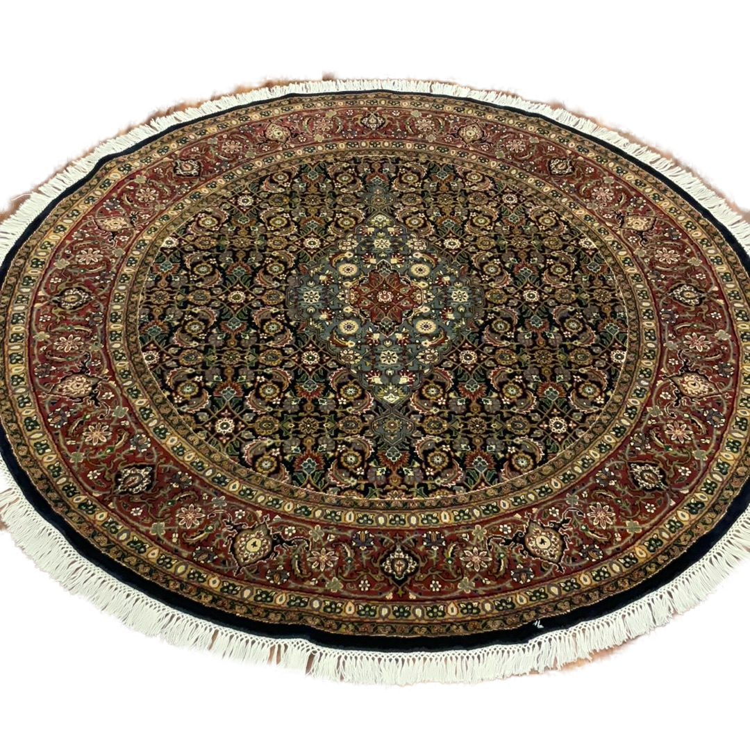 KAOUD RUGS 6X6 ROUND NAVY ANT. HAMADAN AREA RUG