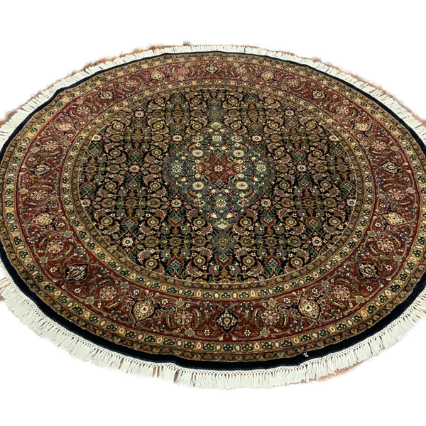 KAOUD RUGS 6X6 ROUND NAVY ANT. HAMADAN AREA RUG