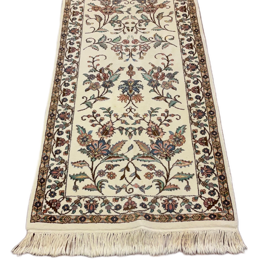 KAOUD RUGS 2.6X16 RUNNER IVORY SAROUK AREA RUG