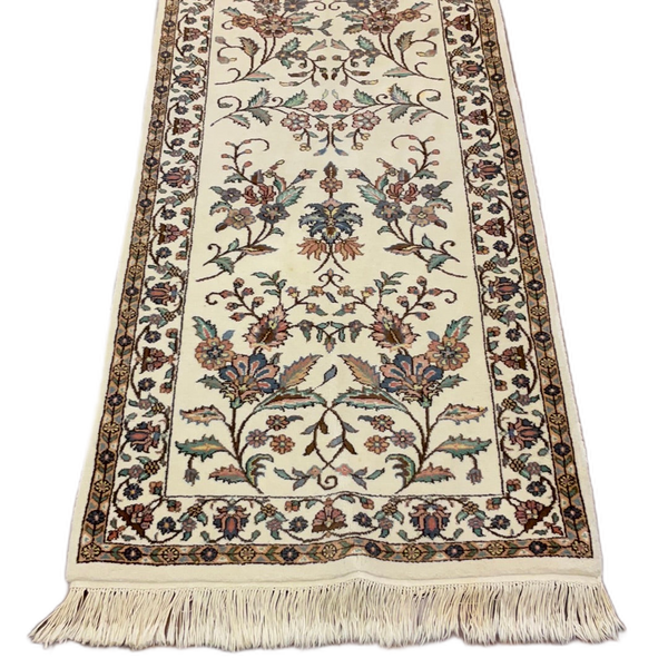 KAOUD RUGS 2.6X16 RUNNER IVORY SAROUK AREA RUG