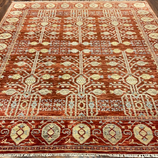 KAOUD RUGS 8X10.4 RECTANGLE RED ANT. OUSHAK AREA RUG