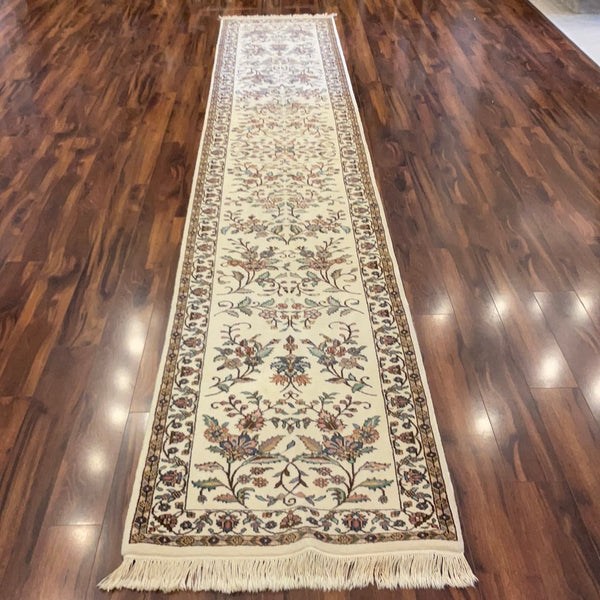 KAOUD RUGS 2.6X16 RUNNER IVORY SAROUK AREA RUG