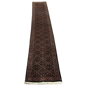 KAOUD RUGS 2.6X18 RUNNER BLACK BIDJAR AREA RUG