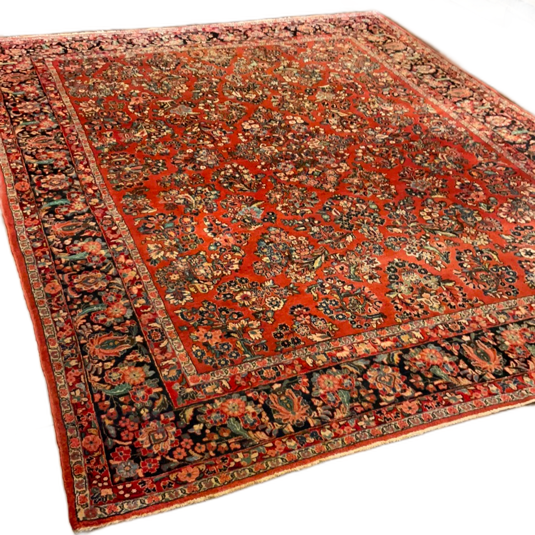 KAOUD RUGS 9X12 RECTANGLE RED SAROUK AREA RUG