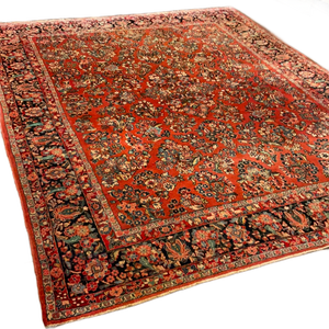 KAOUD RUGS 9X12 RECTANGLE RED SAROUK AREA RUG