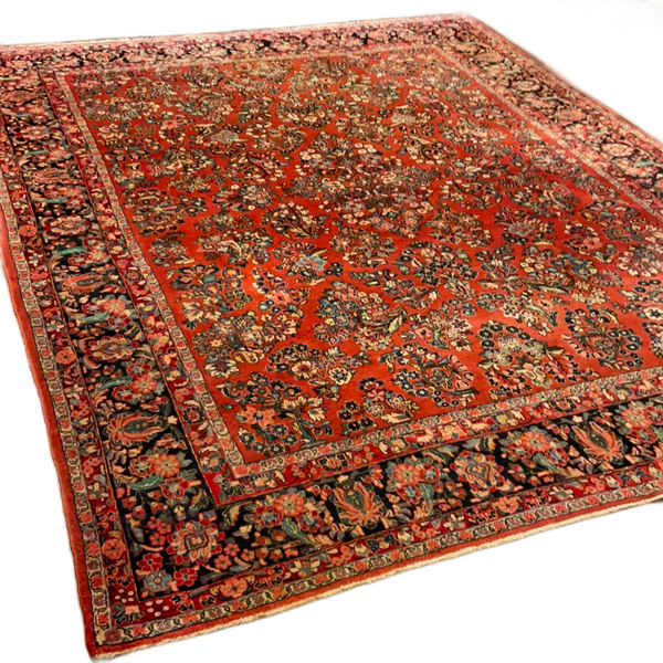 KAOUD RUGS 9X12 RECTANGLE RED SAROUK AREA RUG