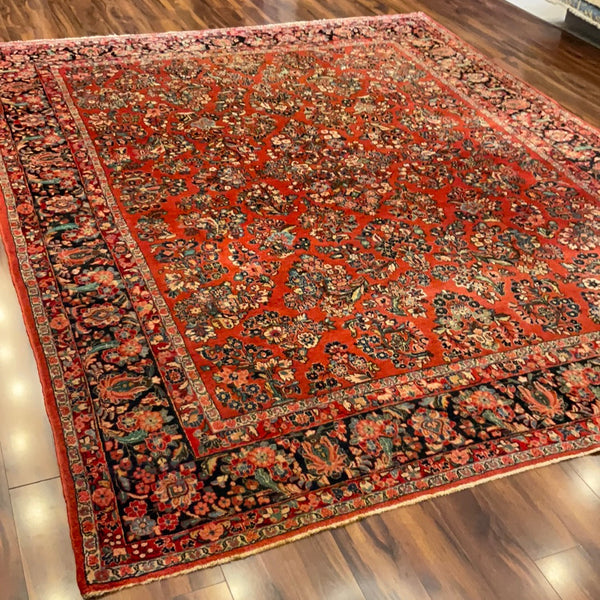 KAOUD RUGS 9X12 RECTANGLE RED SAROUK AREA RUG