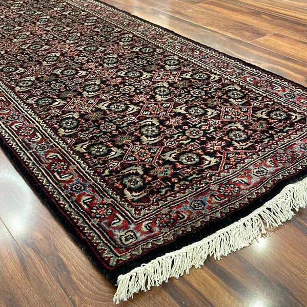 KAOUD RUGS 2.6X18 RUNNER BLACK BIDJAR AREA RUG