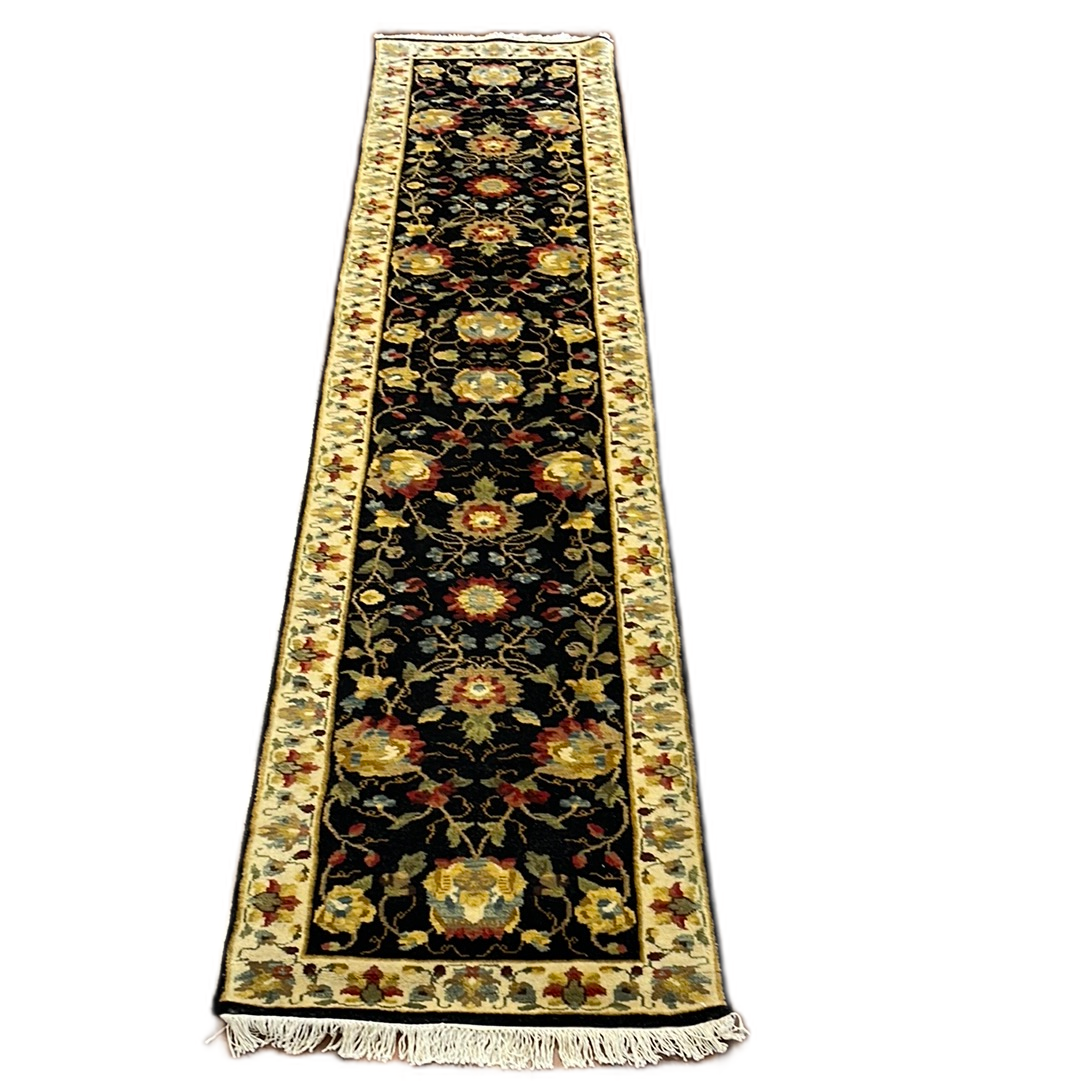 KAOUD RUGS 2.6X12 RUNNER BLACK MAHAL AREA RUG