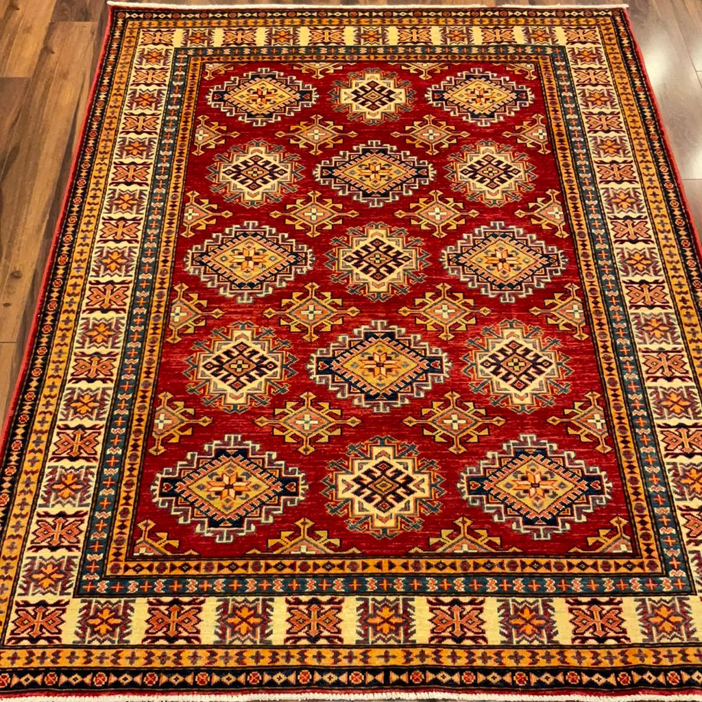 Brown 3' 4 x 3' 9 Hand Knotted Shirvan Persian Wool Rug