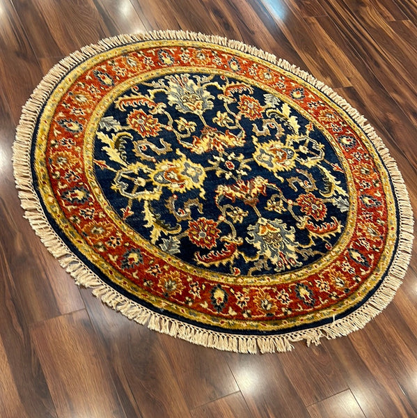 KAOUD RUGS 3.10X3.10 ROUND NAVY ANT. MAHAL AREA RUG
