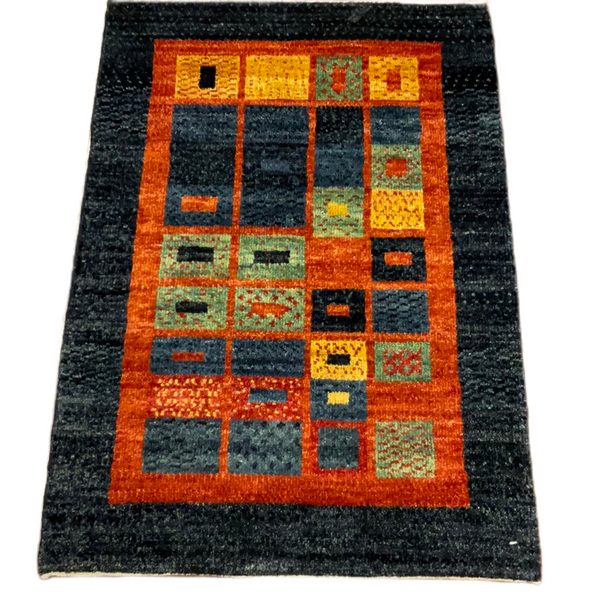 KAOUD RUGS 2X2.11 RECTANGLE NAVY GABBEH AREA RUG
