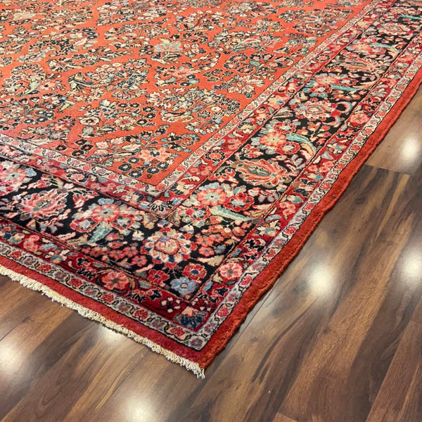 KAOUD RUGS 9X12 RECTANGLE RED SAROUK AREA RUG