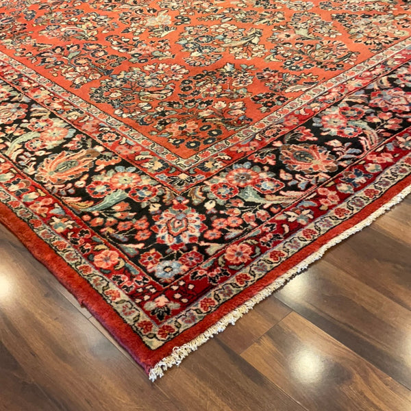 KAOUD RUGS 9X12 RECTANGLE RED SAROUK AREA RUG