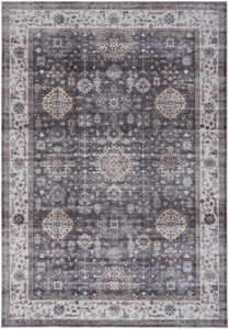 Nourison Fulton FUL12 Charcoal Area Rug  Grey