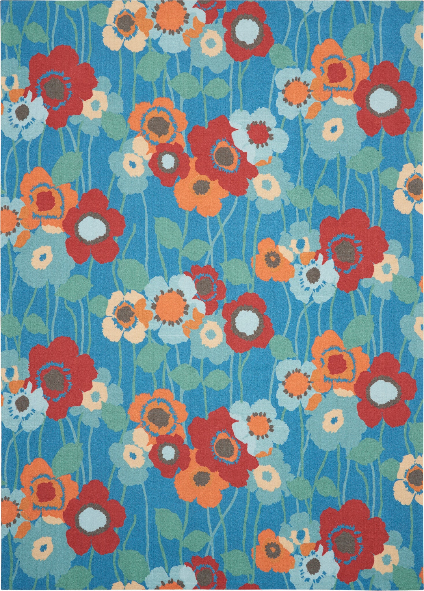 Waverly Sun N' Shade SND27 Bluebell Area Rug  Blue