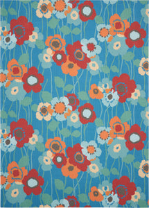 Waverly Sun N' Shade SND27 Bluebell Area Rug  Blue