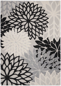 Nourison Aloha ALH05 Black White Area Rug  Black