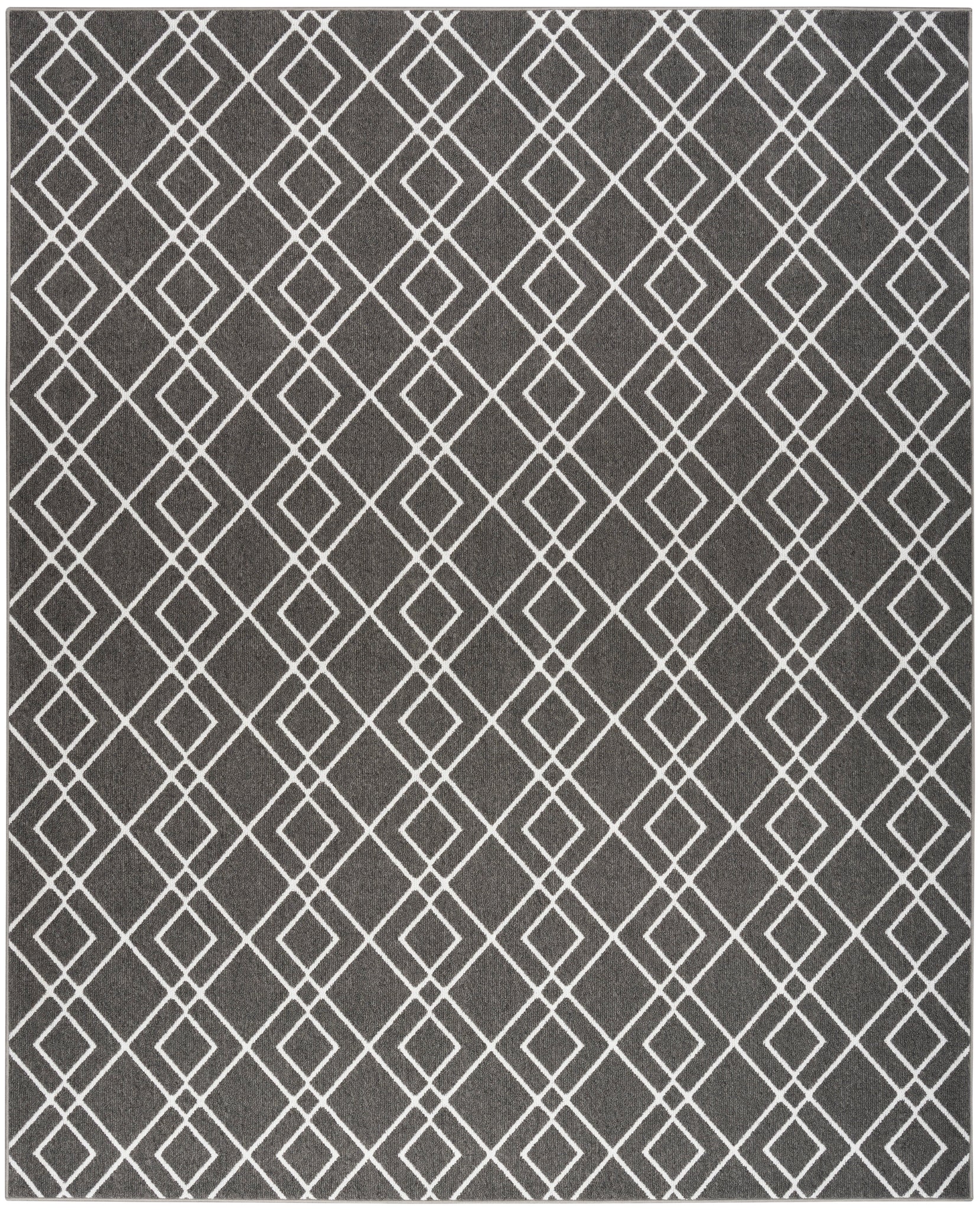 Nourison Modern Lines MOL01 Charcoal Area Rug  Grey