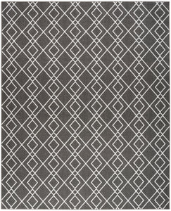 Nourison Modern Lines MOL01 Charcoal Area Rug  Grey