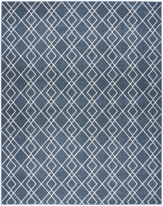 Nourison Modern Lines MOL01 Denim Area Rug  Blue