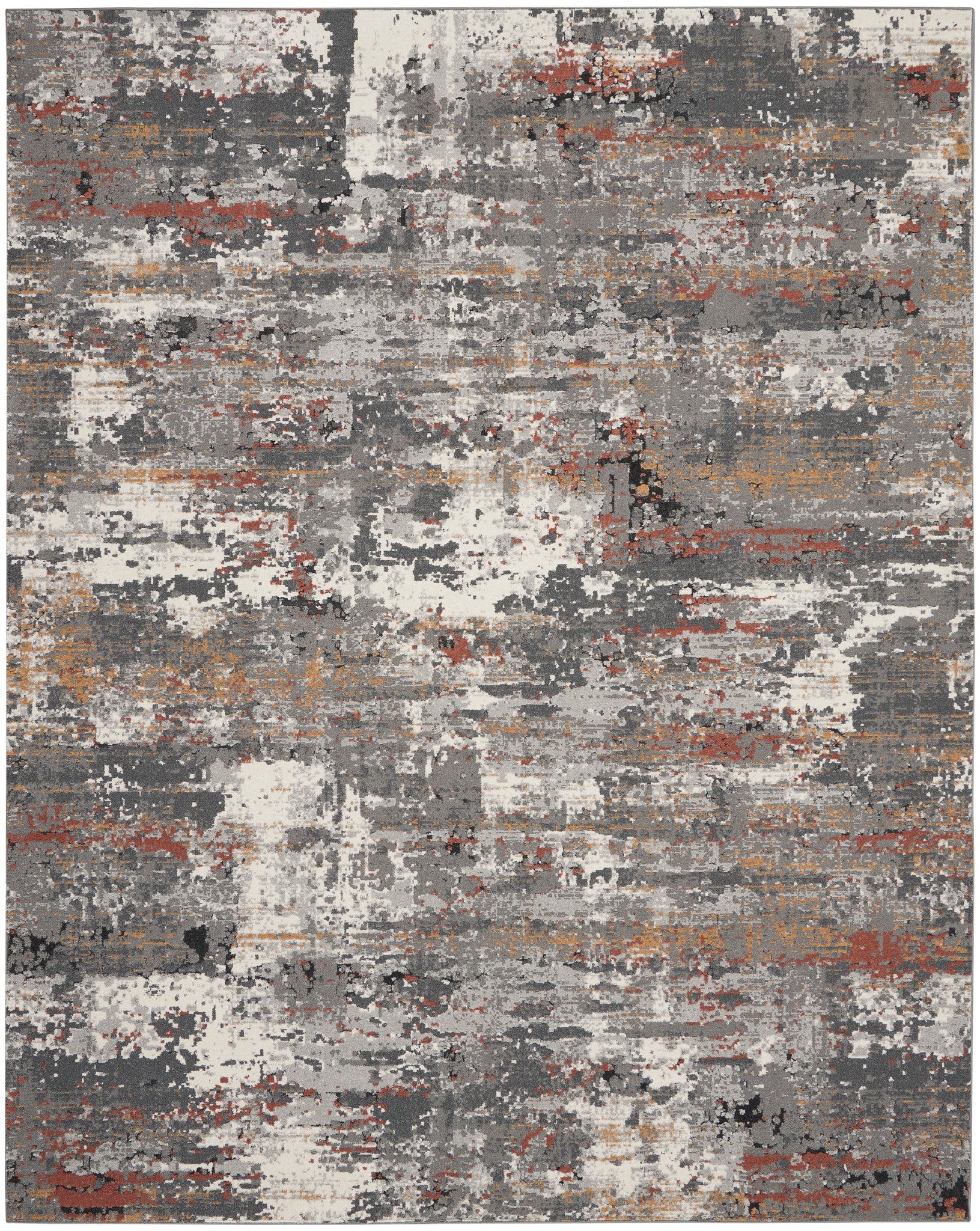 Nourison Tangra TNR02 Grey/Multi Area Rug  Grey