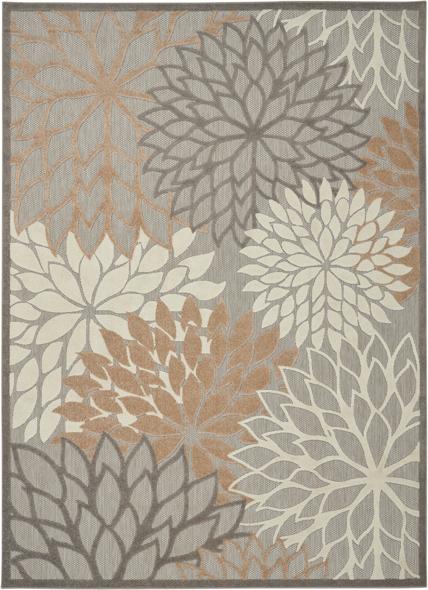 Nourison Aloha ALH05 Natural Area Rug  Grey