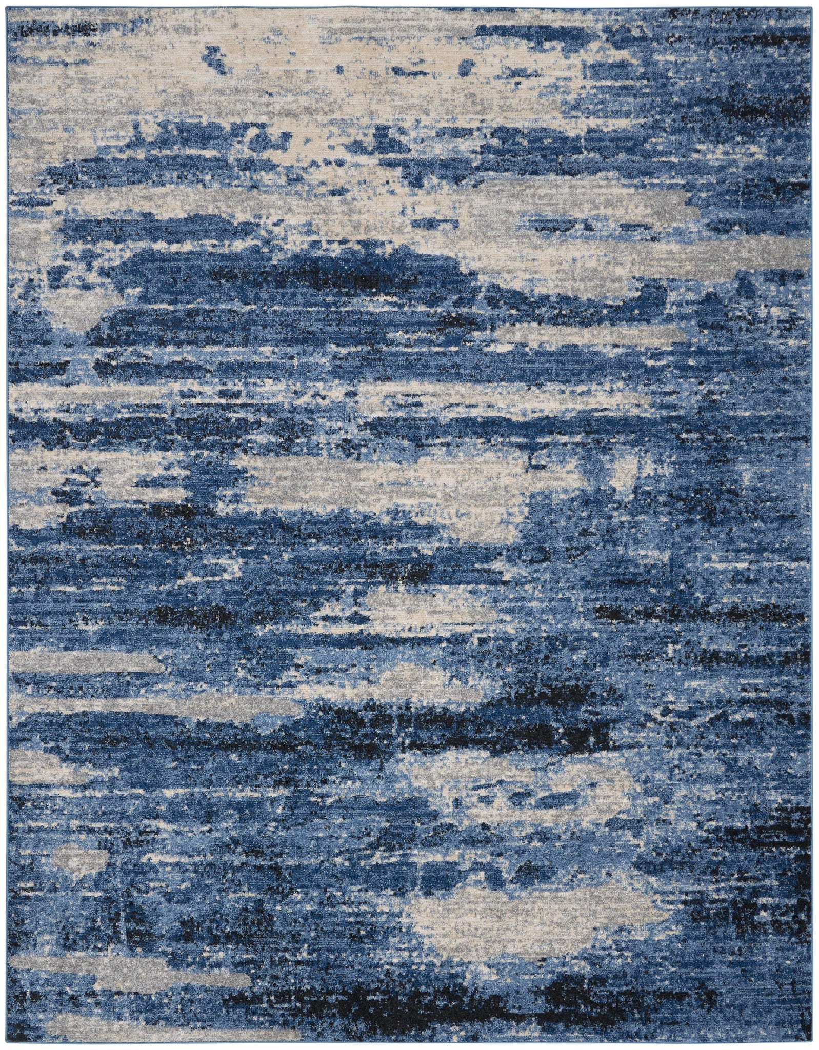 Calvin Klein River Flow RFV01 Blue/Grey Area Rug  Blue