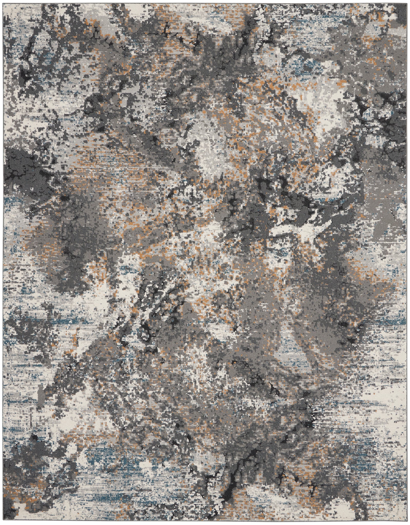 Nourison Tangra TNR01 Grey/Multi Area Rug  Grey