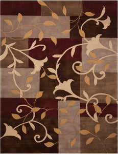 Nourison Contour CON01 Mocha Area Rug  Brown