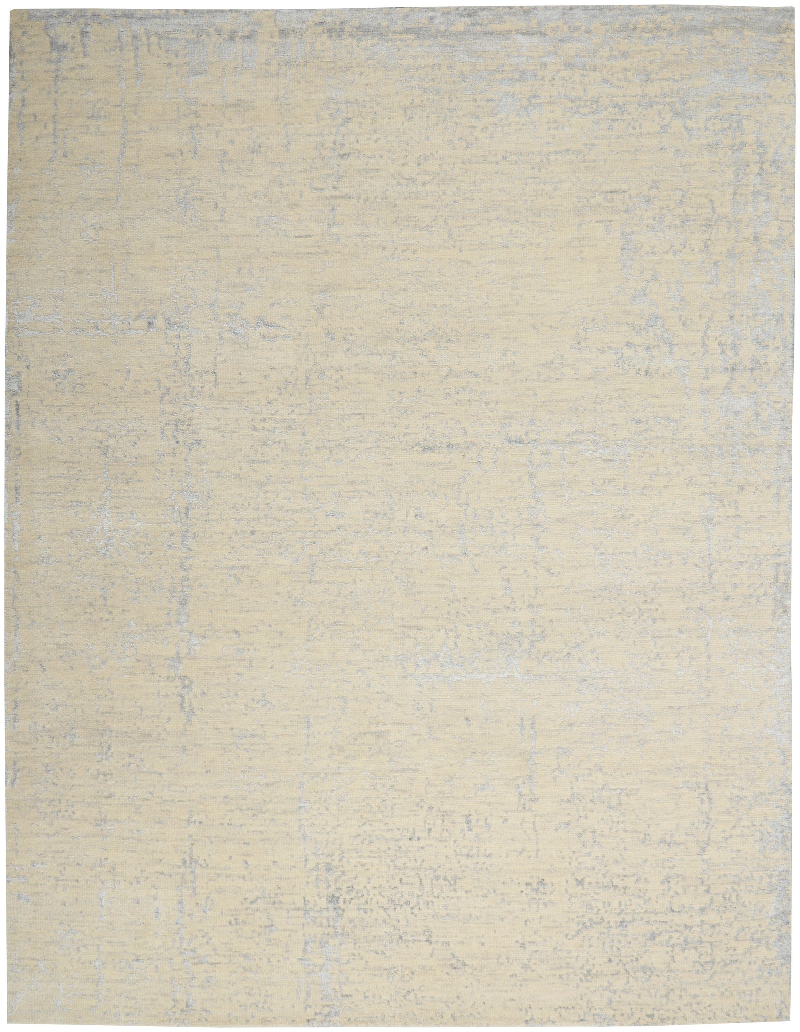 Nourison Luna LUN01 Ivory Silver Blue Area Rug  Cream / Ivory