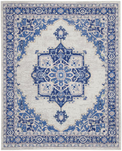 Nourison Whimsicle WHS03 Ivory Blue Area Rug  Blue