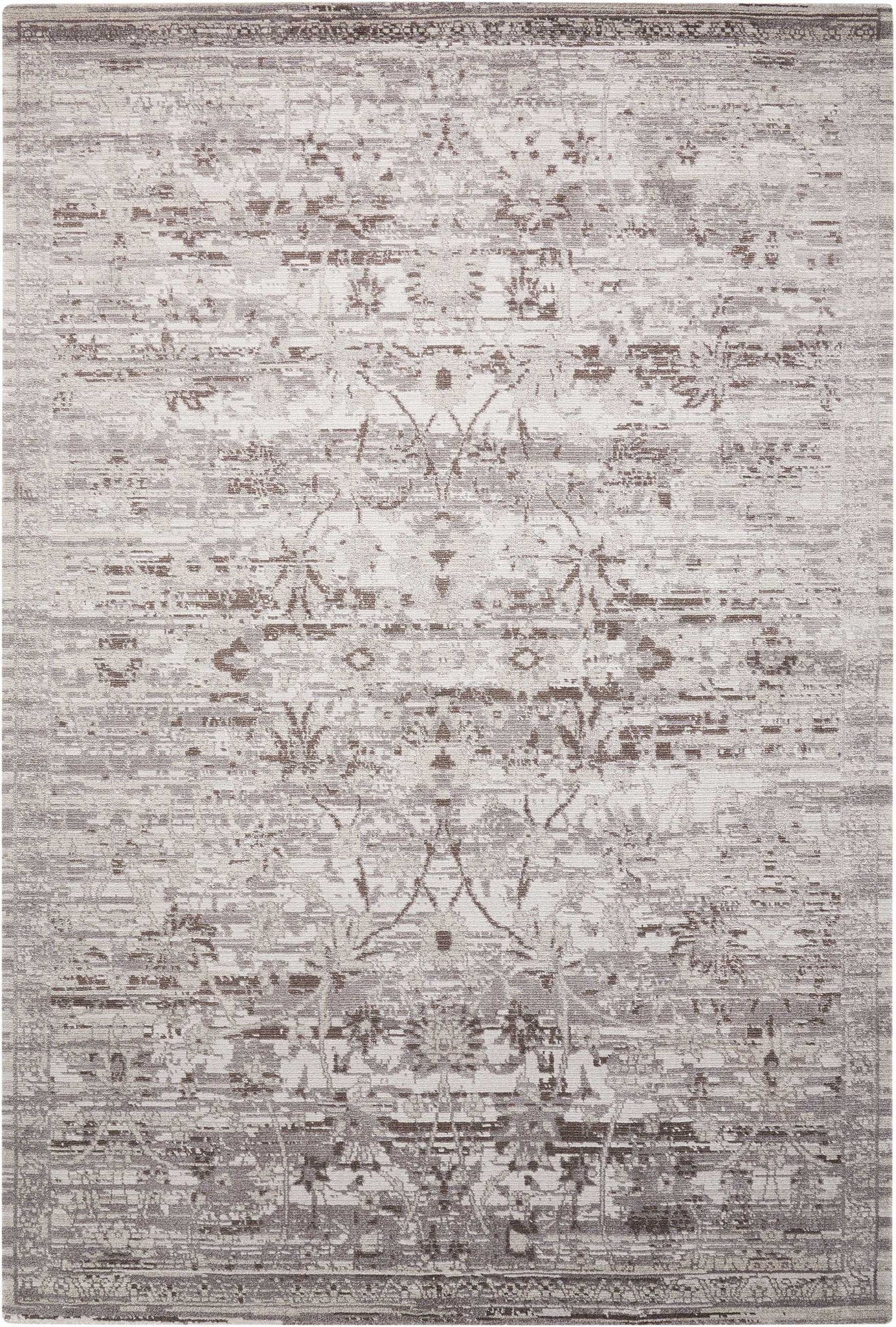 Nourison Twilight TWI01 Silver Area Rug  Grey