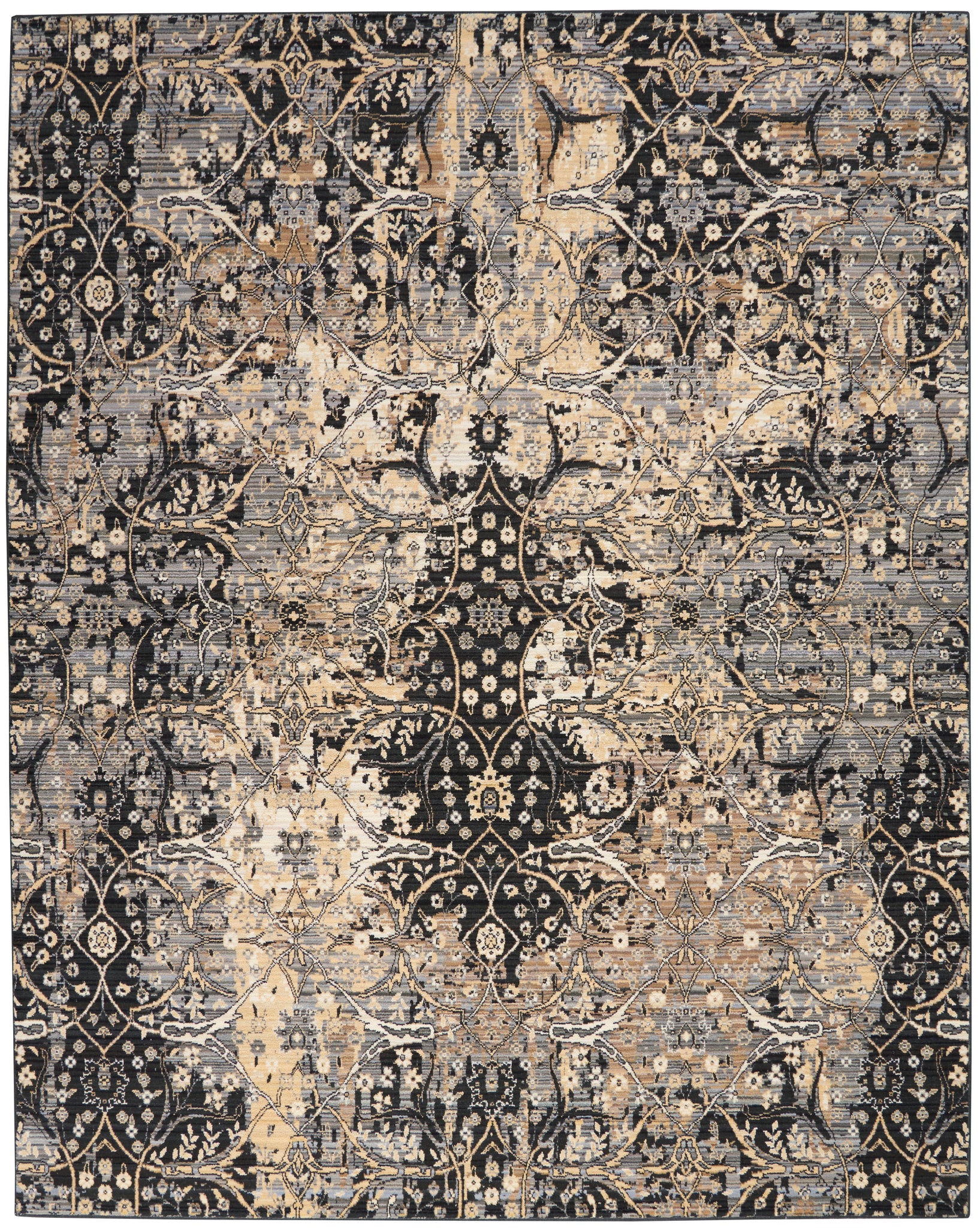 Nourison Majestic MST01 Black Area Rug  Black