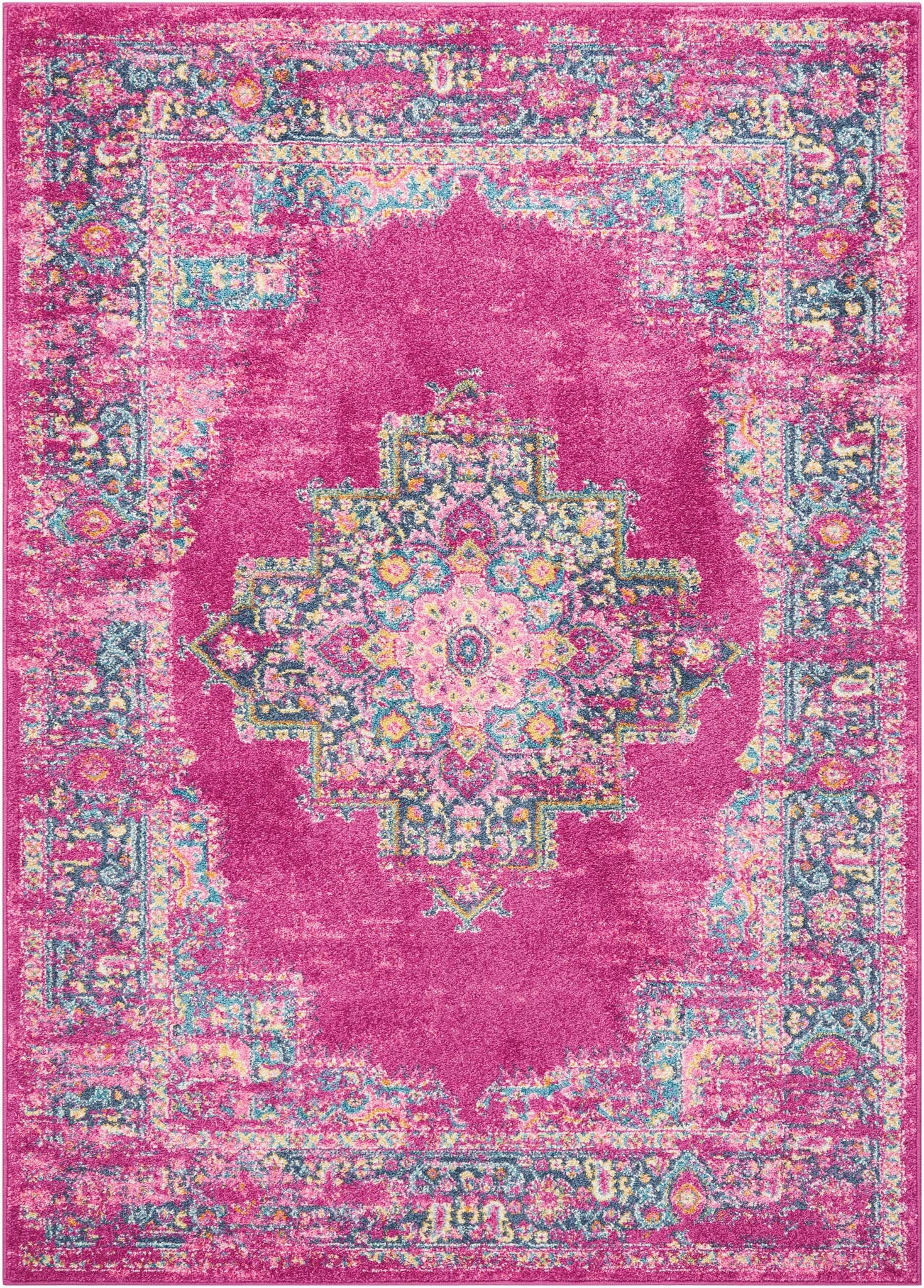 Nourison Passion PSN03 Fuchsia Area Rug  Pink