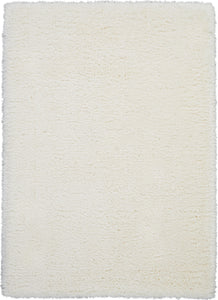 Nourison Luxe Shag LXS01 Ivory Area Rug  Cream / Ivory