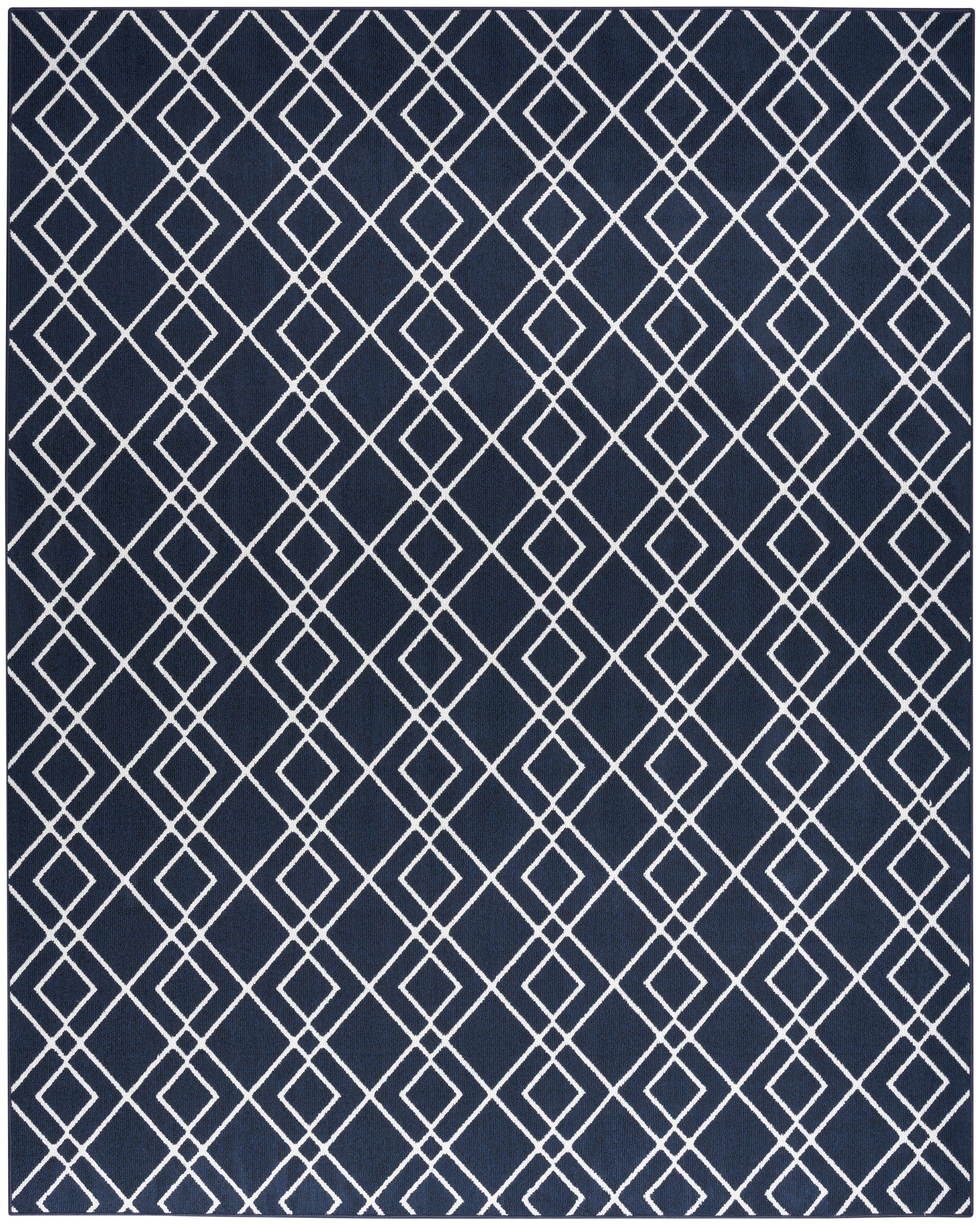 Nourison Modern Lines MOL01 Navy Area Rug  Blue