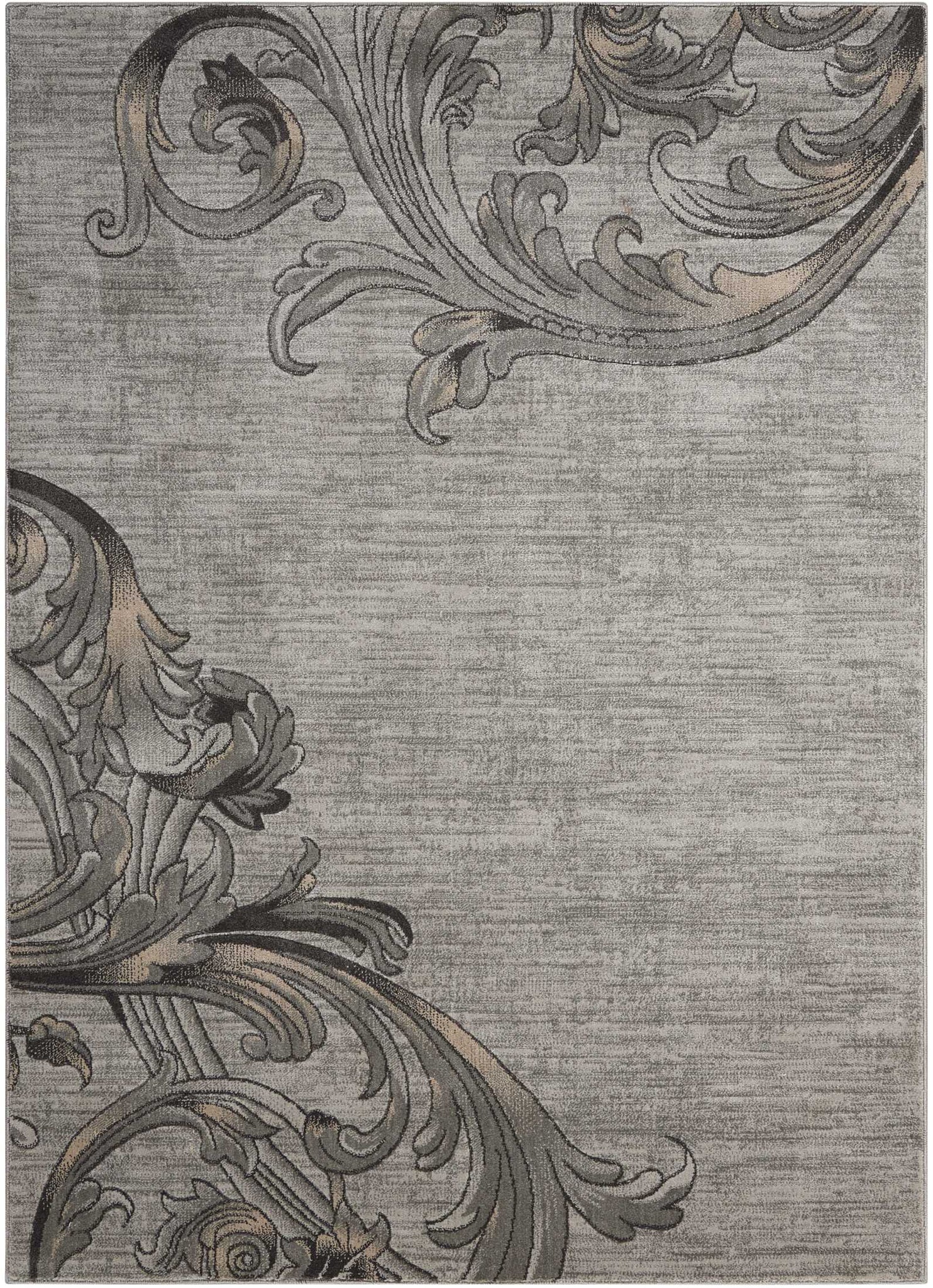 Nourison Maxell MAE05 Graphite Area Rug  Grey