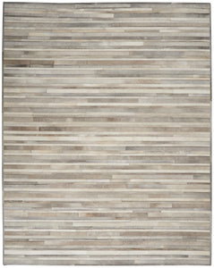 Calvin Klein Home Prairie PRA1 Silver Area Rug  Grey