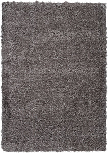 Nourison Luxe Shag LXS01 Charcoal Area Rug  Grey