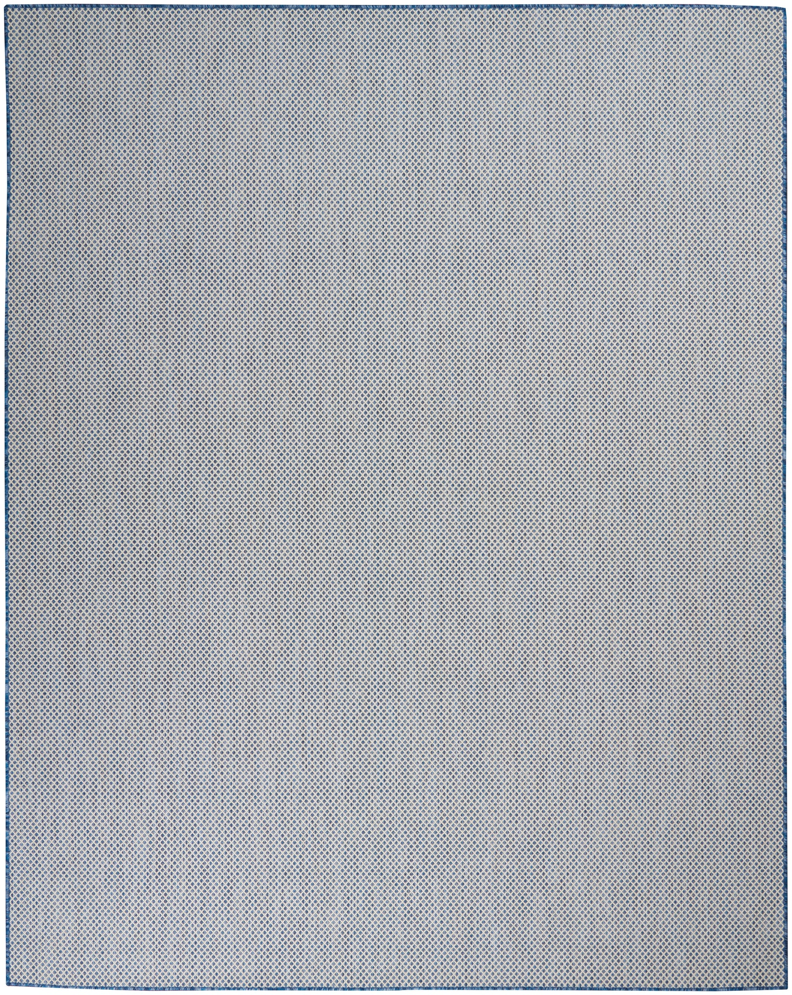 Nourison Courtyard COU01 Ivory Blue Area Rug  Blue